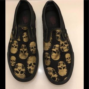 VANS Classic Slip-On Multi Skull Black/Rich Gold